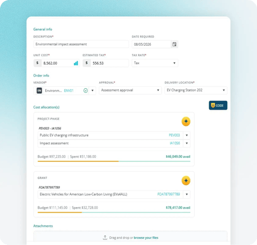 Transparent government agency purchasing