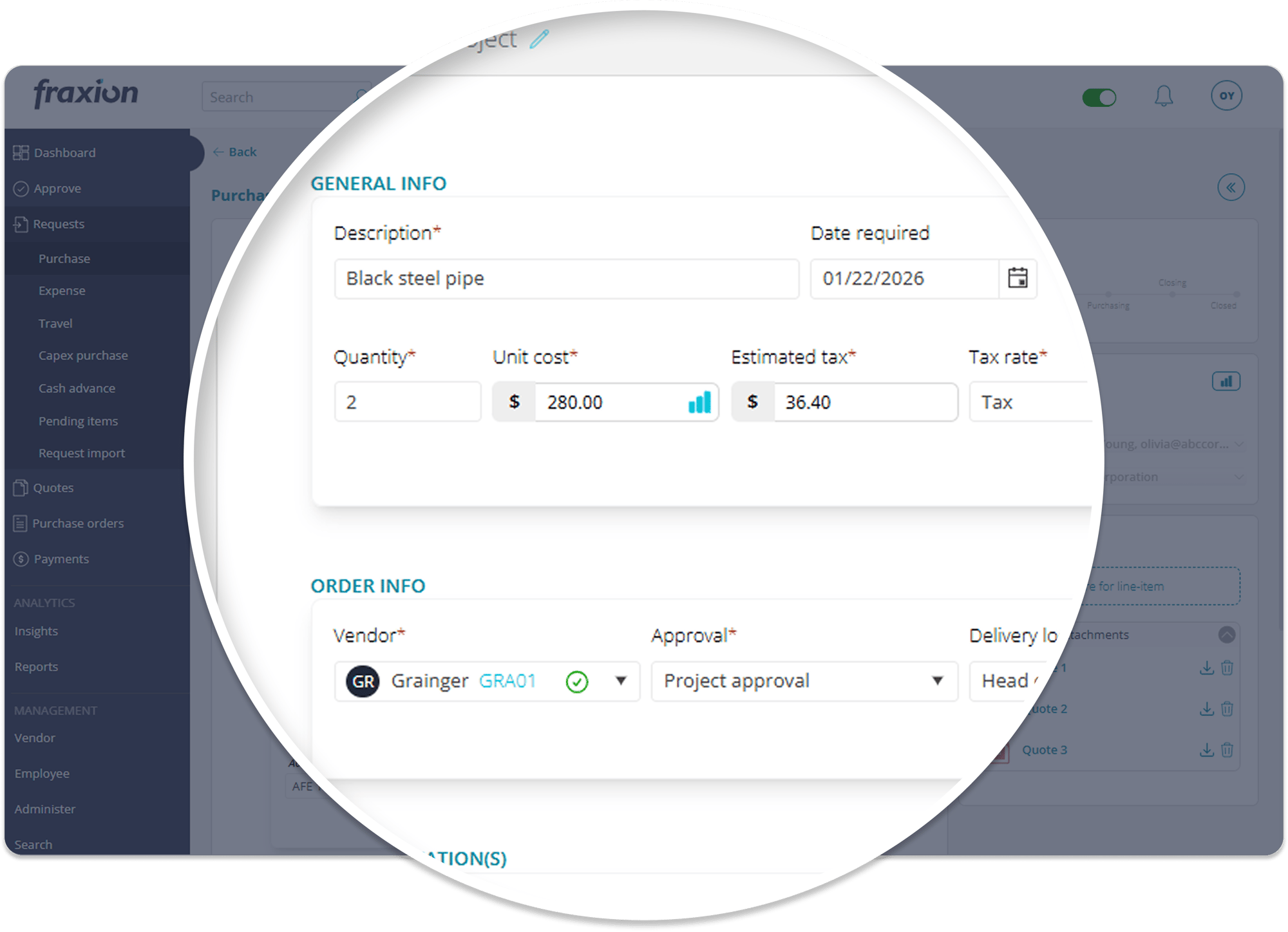 Procurement software for Natural resources 
