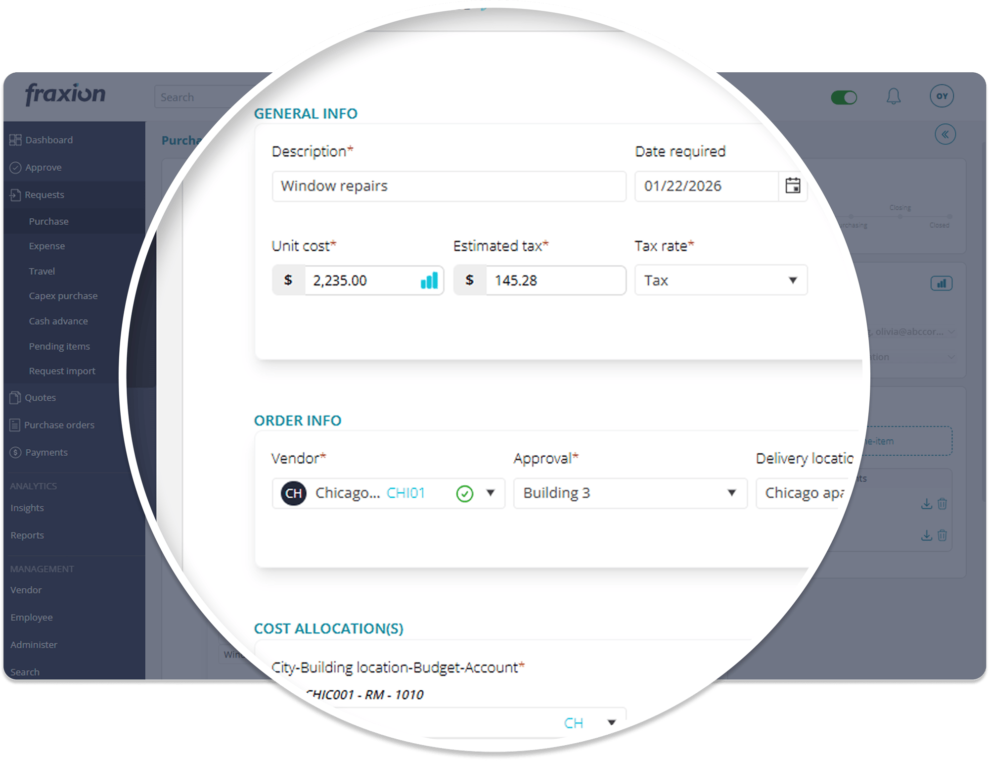 Procurement software for Property Management 