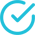 Icon tick aqua