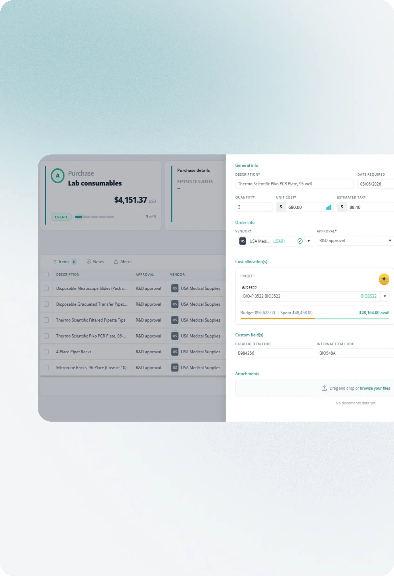 Spend tracking against grants and budgets