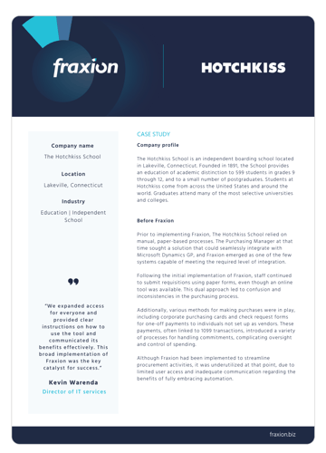 The Hotchkiss School case study cover