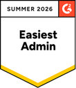 G2 Easiest Admin badge