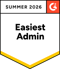 G2 Easiest Admin badge