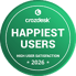 Crozdesk Happiest Users badge