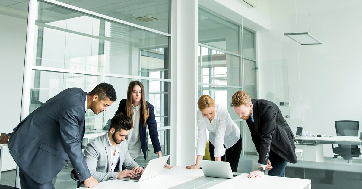 Indirect procurement team using Fraxion's procurement software
