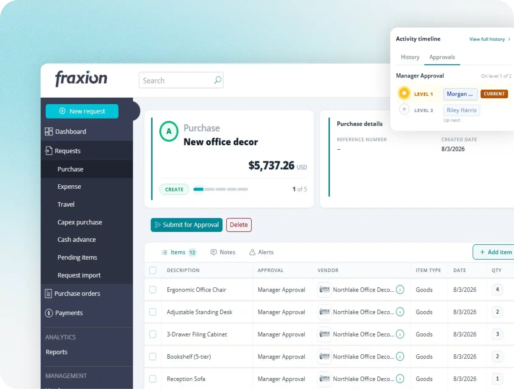 Purchase requisition software
