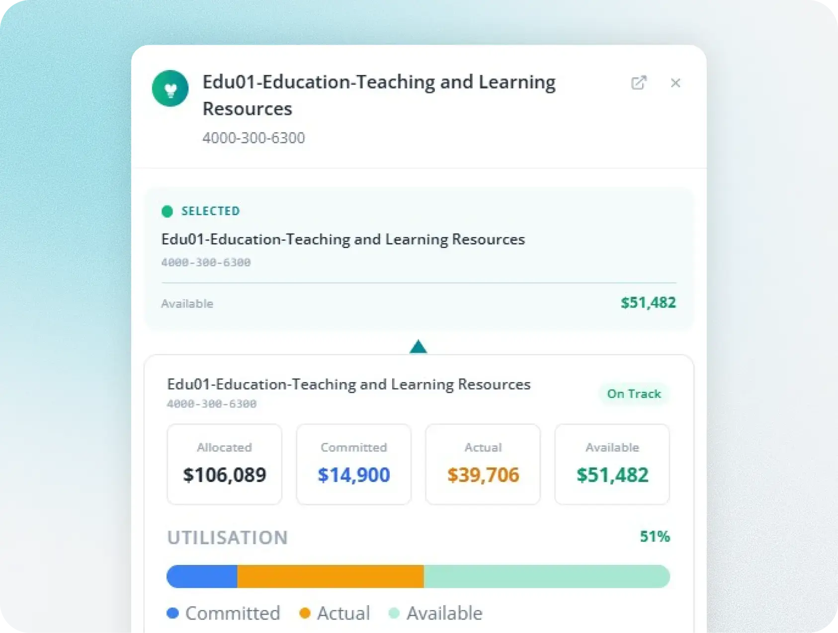 Budget control in education