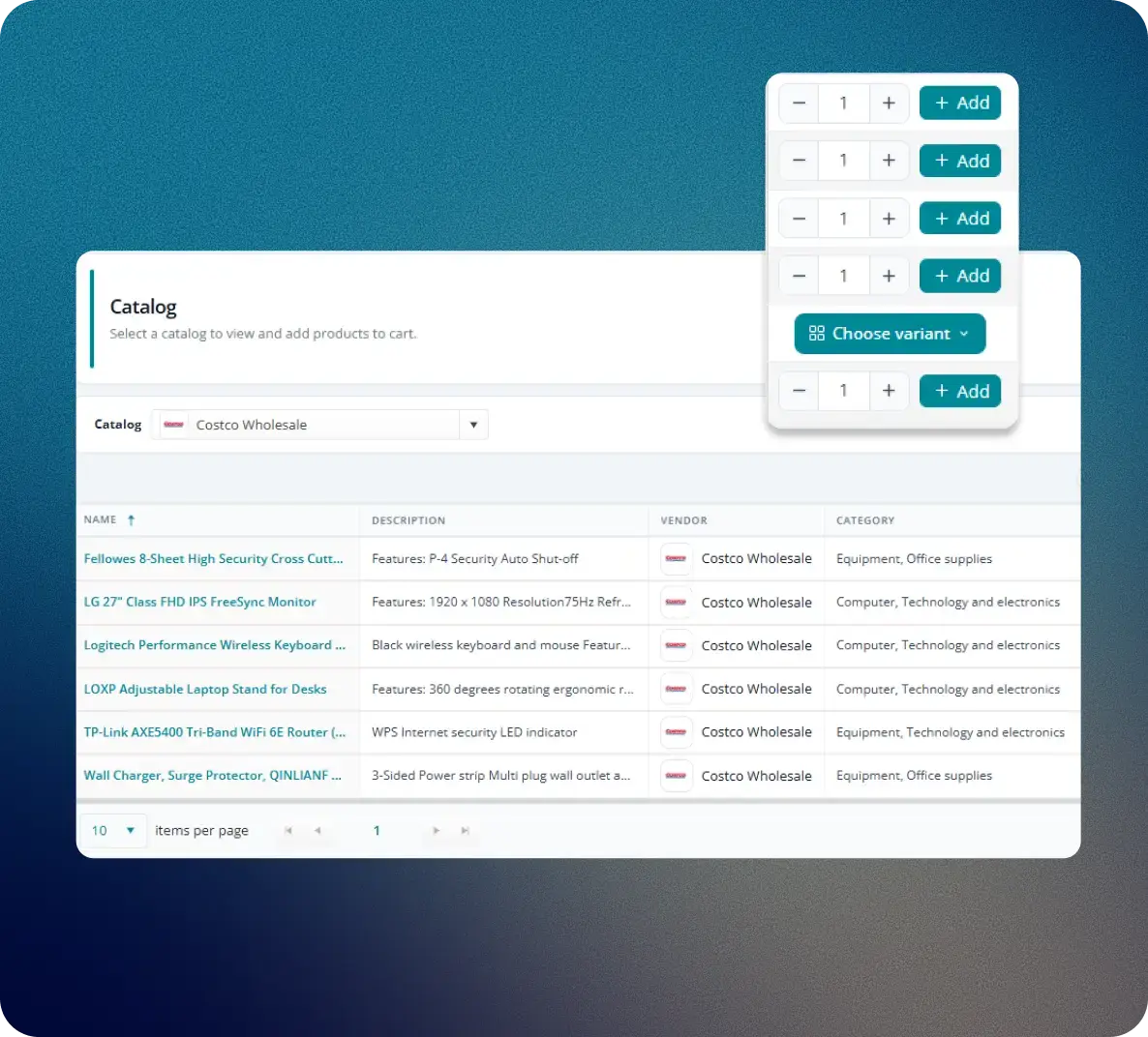 Easy, compliant Catalog purchasing process