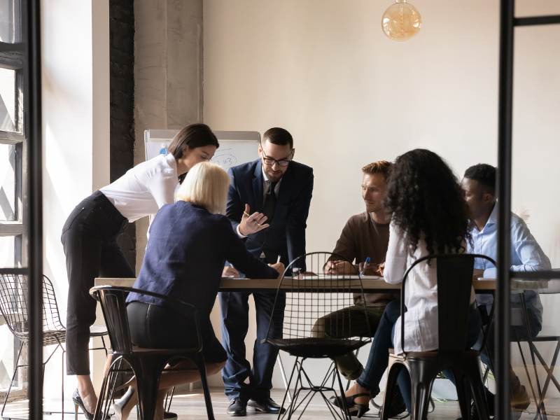 Finance leaders discussing spend management 