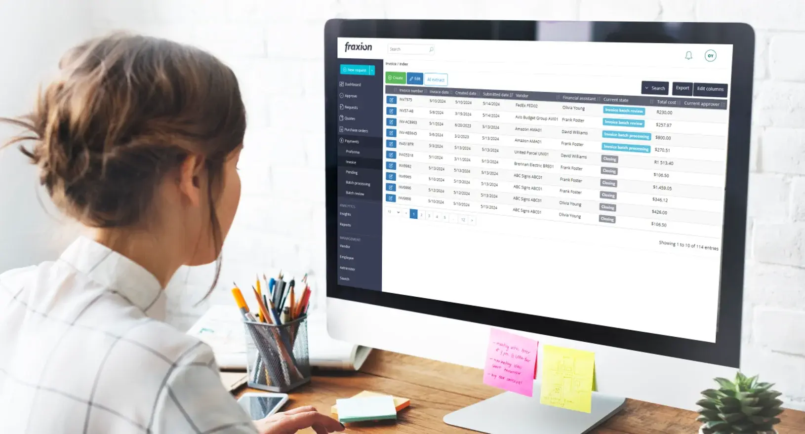Fraxion invoice batching