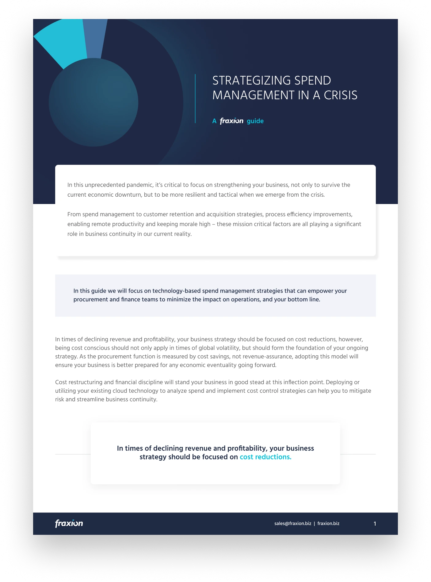 Strategizing spend management in a crisis
