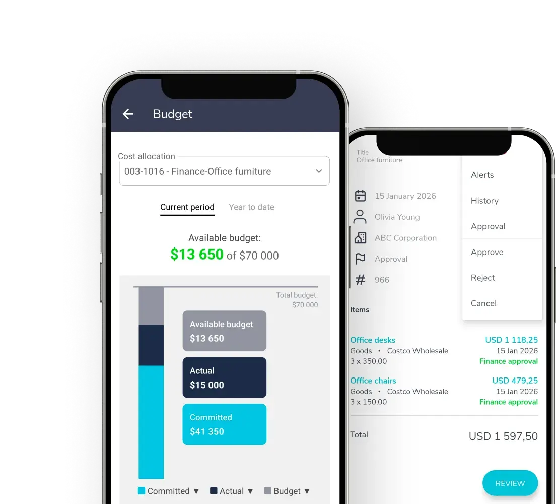 Fraxion mobile insights on two phones
