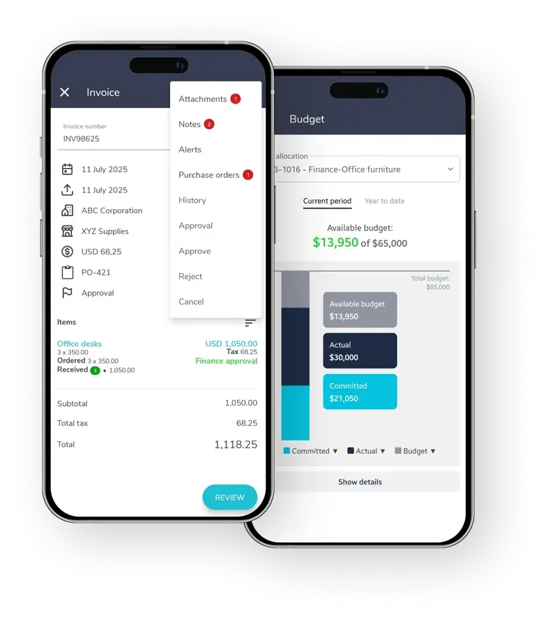 Fraxion mobile invoice and budget apps