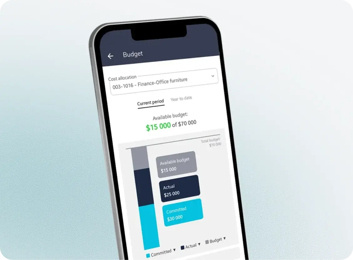 Budget approvals on mobile and Microsoft Teams