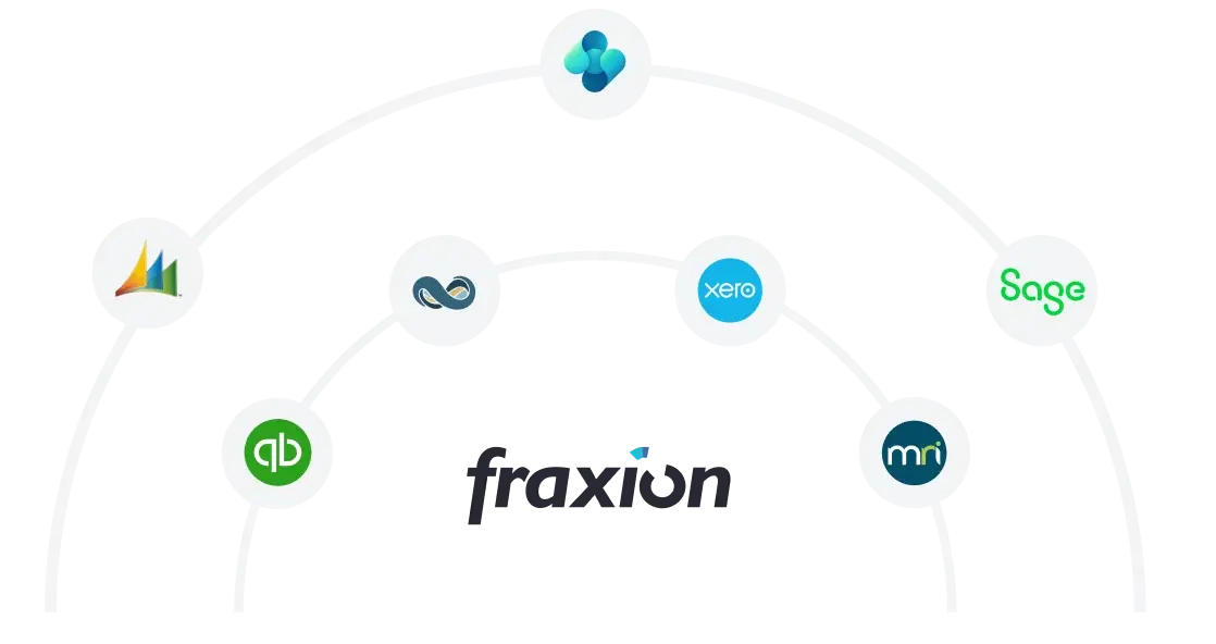 Fraxion connects to leading ERP and accounting systems