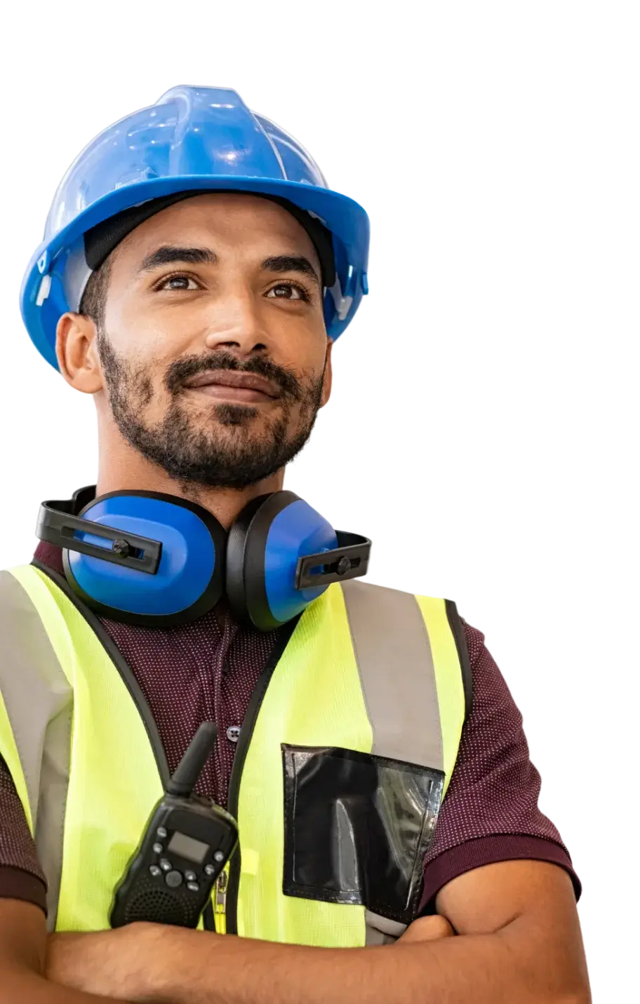 Field operator at a remote natural resources site using a laptop