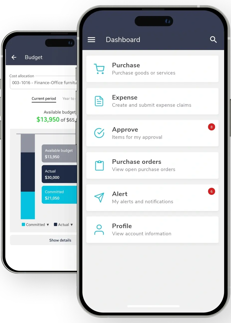 Fraxion mobile approvals on two phones
