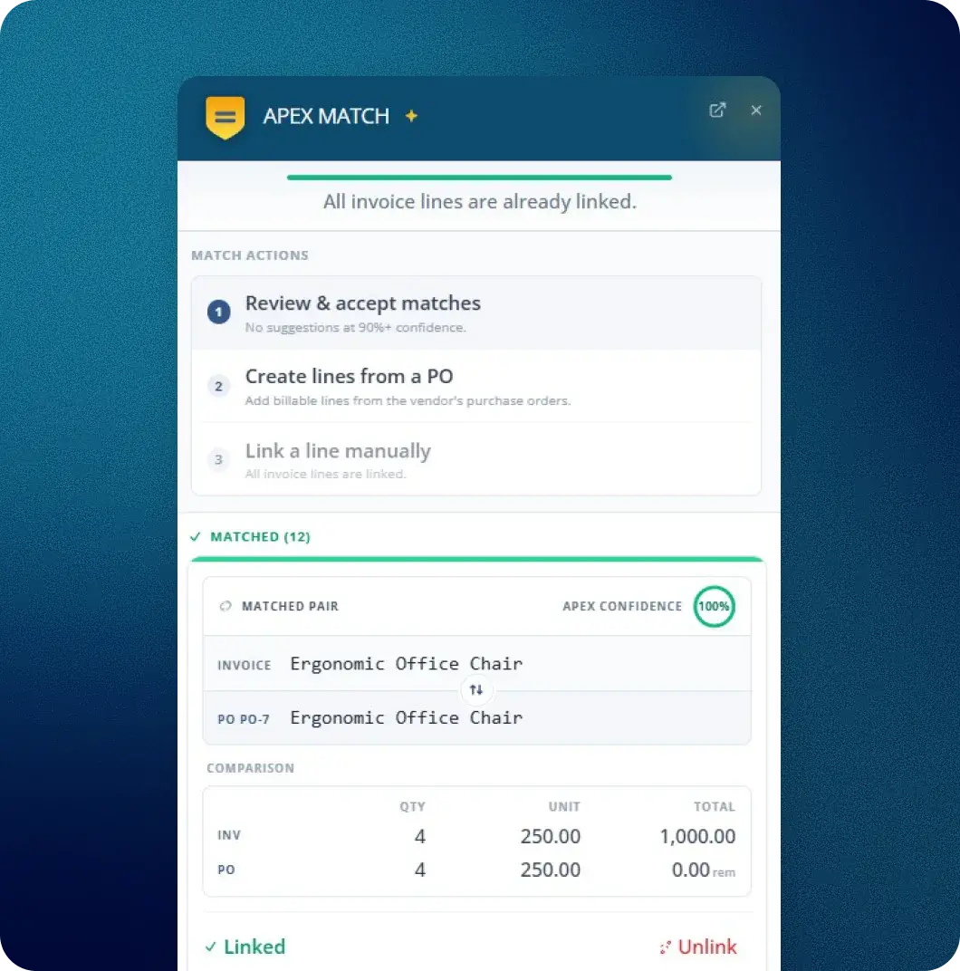 Fraxion procure-to-pay dashboard