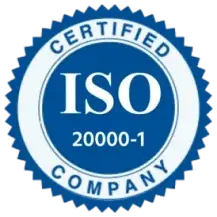 ISO 20000-1 certified badge
